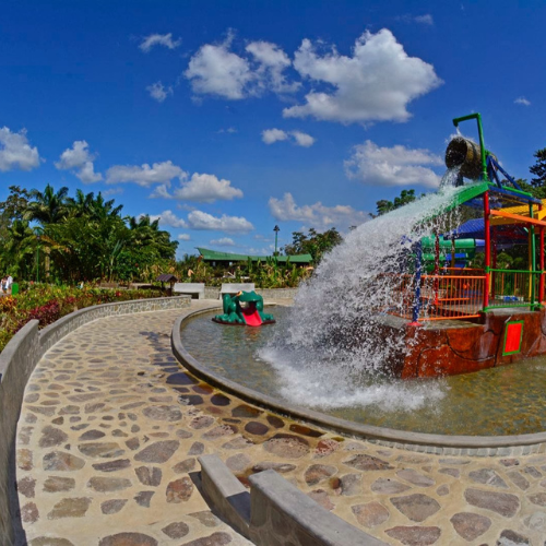 Family-friendly atmosphere at Baldi Hot Springs with pools and water slides.