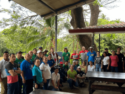 volunteers working together bebedero