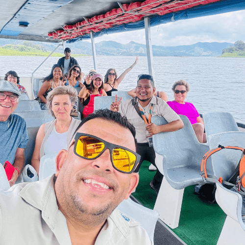 taxi boat at arenal lake 2