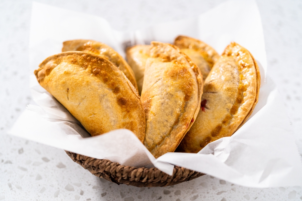 Freshly Baked Sweet Cherry Empanadas In The Air Fryer On